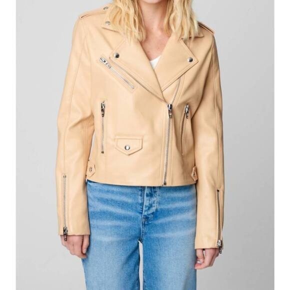 BLANKNYC NWT moto semi-fit jacket in Bone Zipper Silver Hardware - Picture 5 of 13